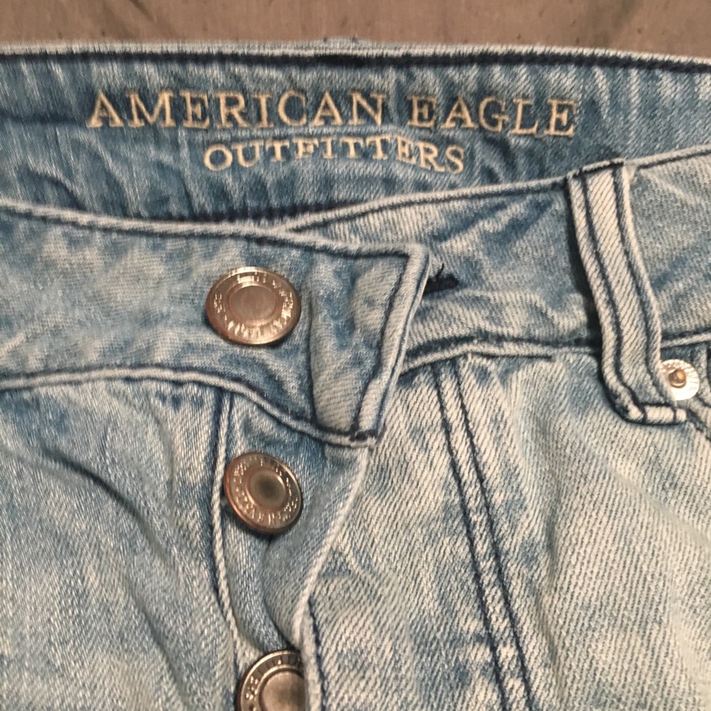 American Eagle Button Down Patch Jeans - image 2